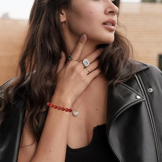 Bracelet Cornaline – Pierre Naturelle 8MM – Une pierre reconnue pour stimuler l’énergie et renforcer la motivation.