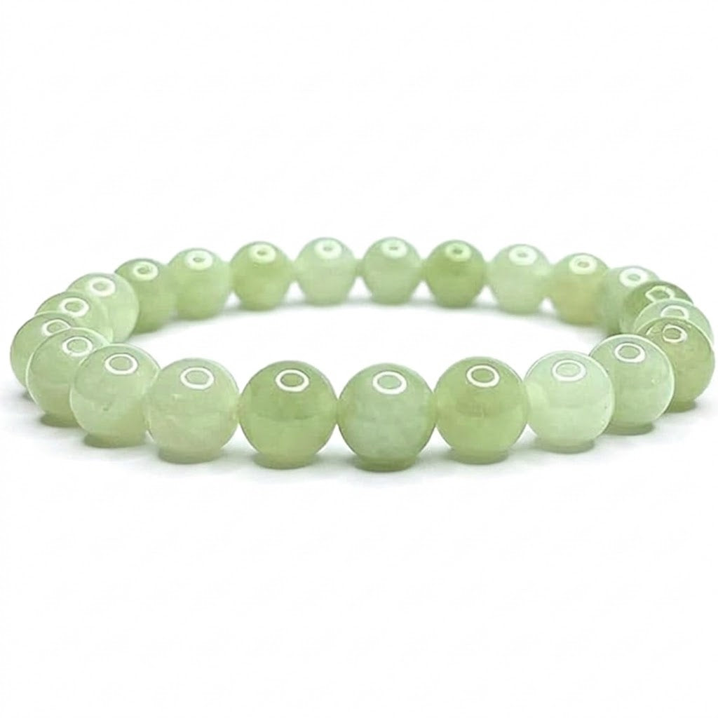 Bracelet Jade Vert Clair Naturel – Perles 8 mm