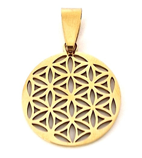 Découvrez la Magie du Pendentif "Felicidade Fleur de Vie" en Acier Inoxydable!