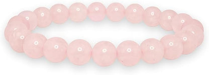 Bracelet Quartz Rose Naturel – Perles 8 mm