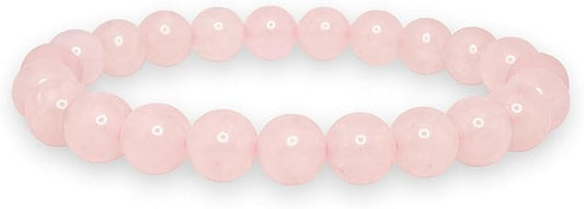Bracelet Quartz Rose Naturel – Perles 8 mm