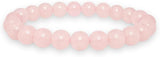 Felicidade Bracelet en Quartz Rose – Pierre Naturelle 8MM pour Femme – Élégance, Douceur & Bien-Être au Quotidien – Bijou Énergétique en Lithothérapie, Amour & Harmonie – Idée Cadeau Unique