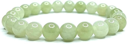 Bracelet Jade Vert Clair Naturel – Perles 8 mm