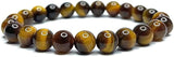 Bracelet en œil de tigre Pierres Naturelles Perles de 8mm Pierres fines et Précieuses Bracelet Homme Bijoux Minéraux Cadeau Protection Cadeau Anniversaire Femme et Homme