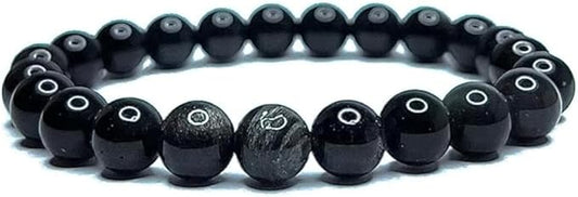Bracelet Obsidienne Œil Céleste – Perles 8 mm