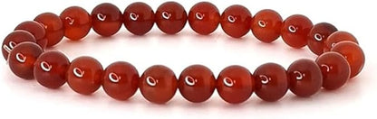 Bracelet Cornaline Naturelle – Perles 8 mm