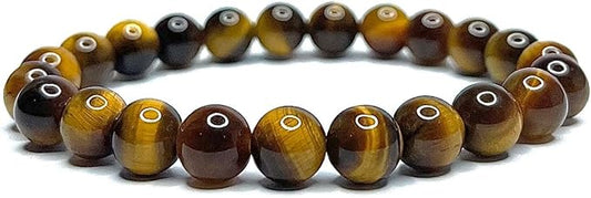 Bracelet Œil de Tigre Naturel – Perles 8 mm
