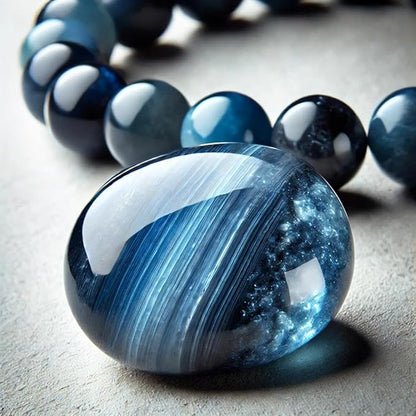 Bracelet Apatite Bleue Naturelle – Perles 8 mm