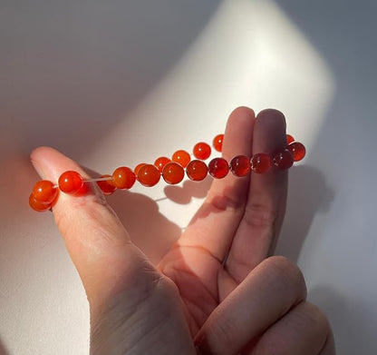 Bracelet Cornaline Naturelle – Perles 8 mm