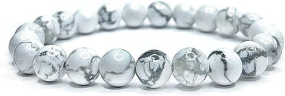 Bracelet en Howlite Naturelle 8 mm – Homme & Femme