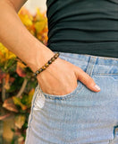 Bracelet en œil de tigre Pierres Naturelles Perles de 8mm Pierres fines et Précieuses Bracelet Homme Bijoux Minéraux Cadeau Protection Cadeau Anniversaire Femme et Homme